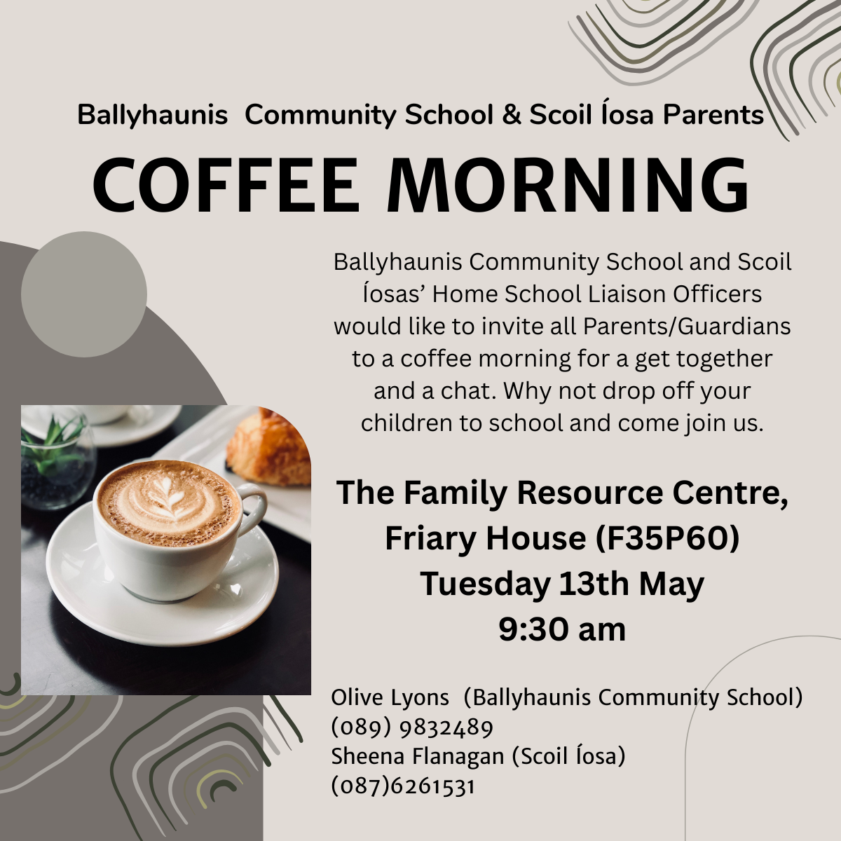 Parents Coffe Morning 13th May 25
