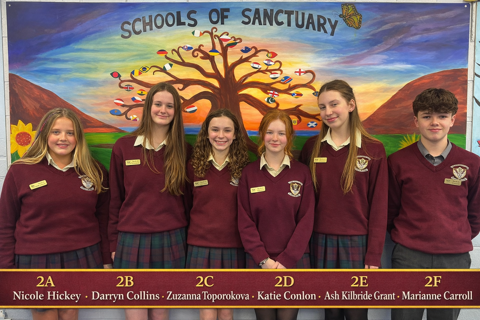 2nd year SC with banner