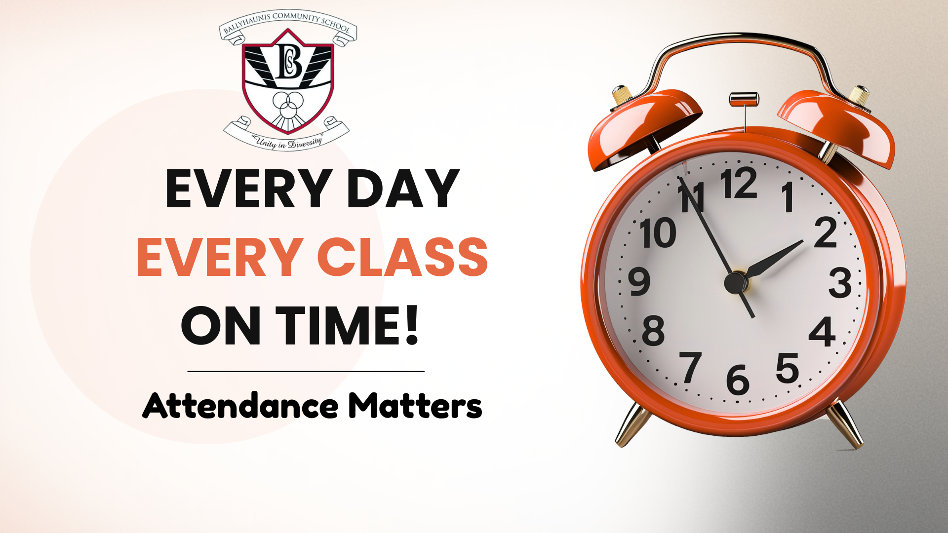 5. Every day, every class, on time