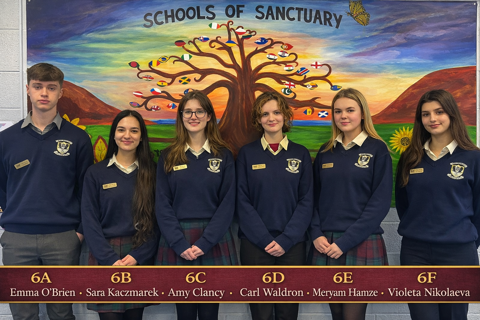 6th year SC with banner